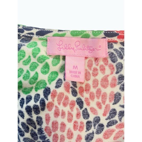 Lilly Pulitzer Blanca Dress Multi Casting Call Silk Jersey Medium - Picture 6 of 7